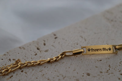 Custom Baby Bracelet, Cuban Chain