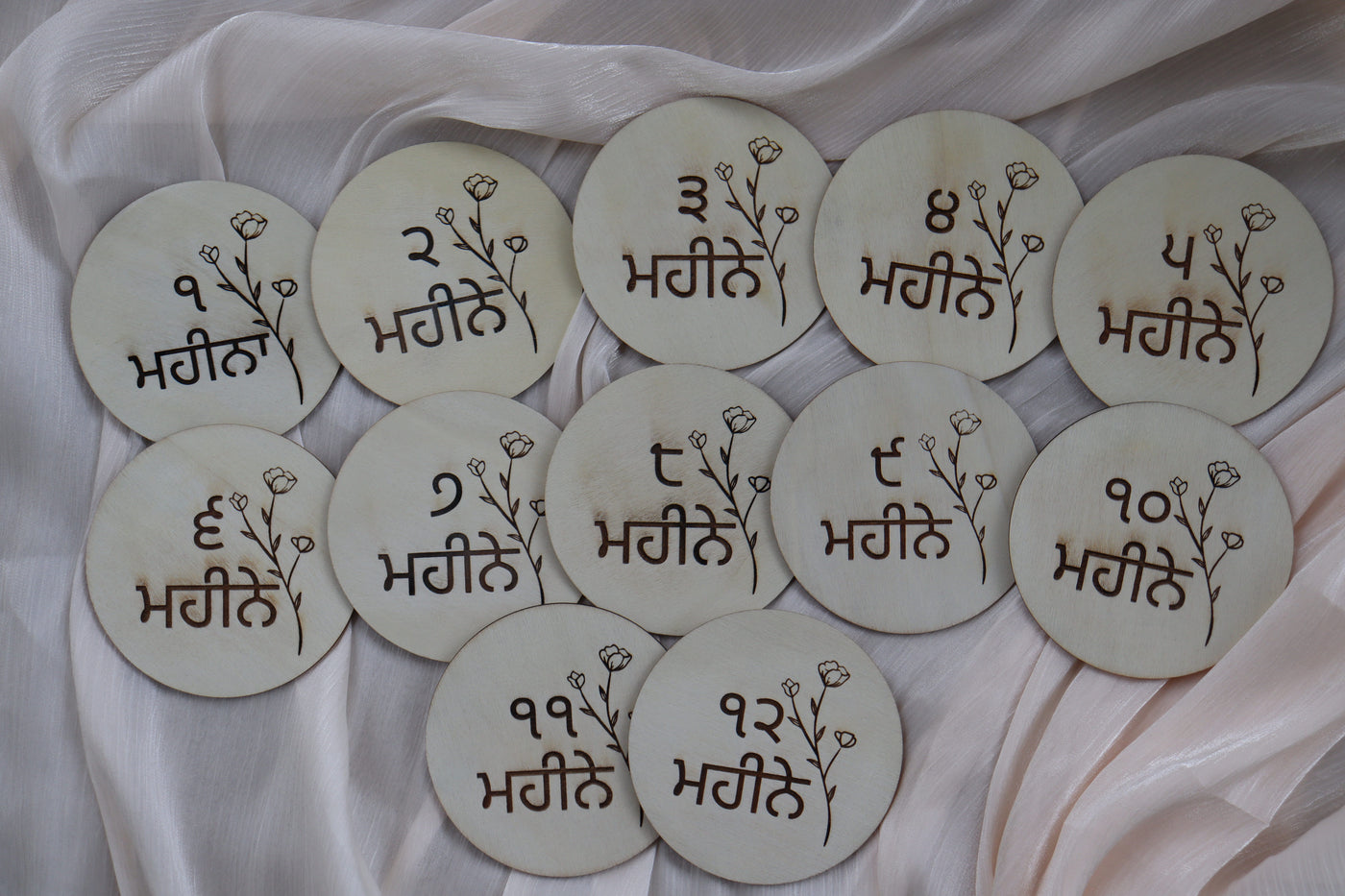 Punjabi Baby Milestone Plaques