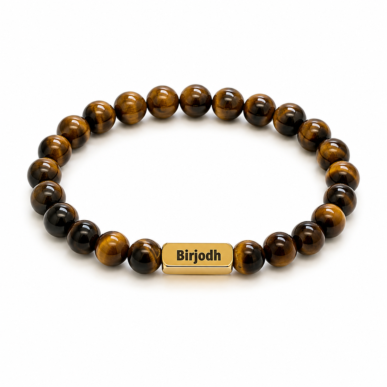 Custom Bead Bracelet - Gold Bar