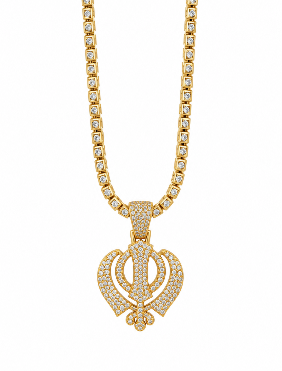 Khanda Tennis Gold  Necklace-thumbmail-1