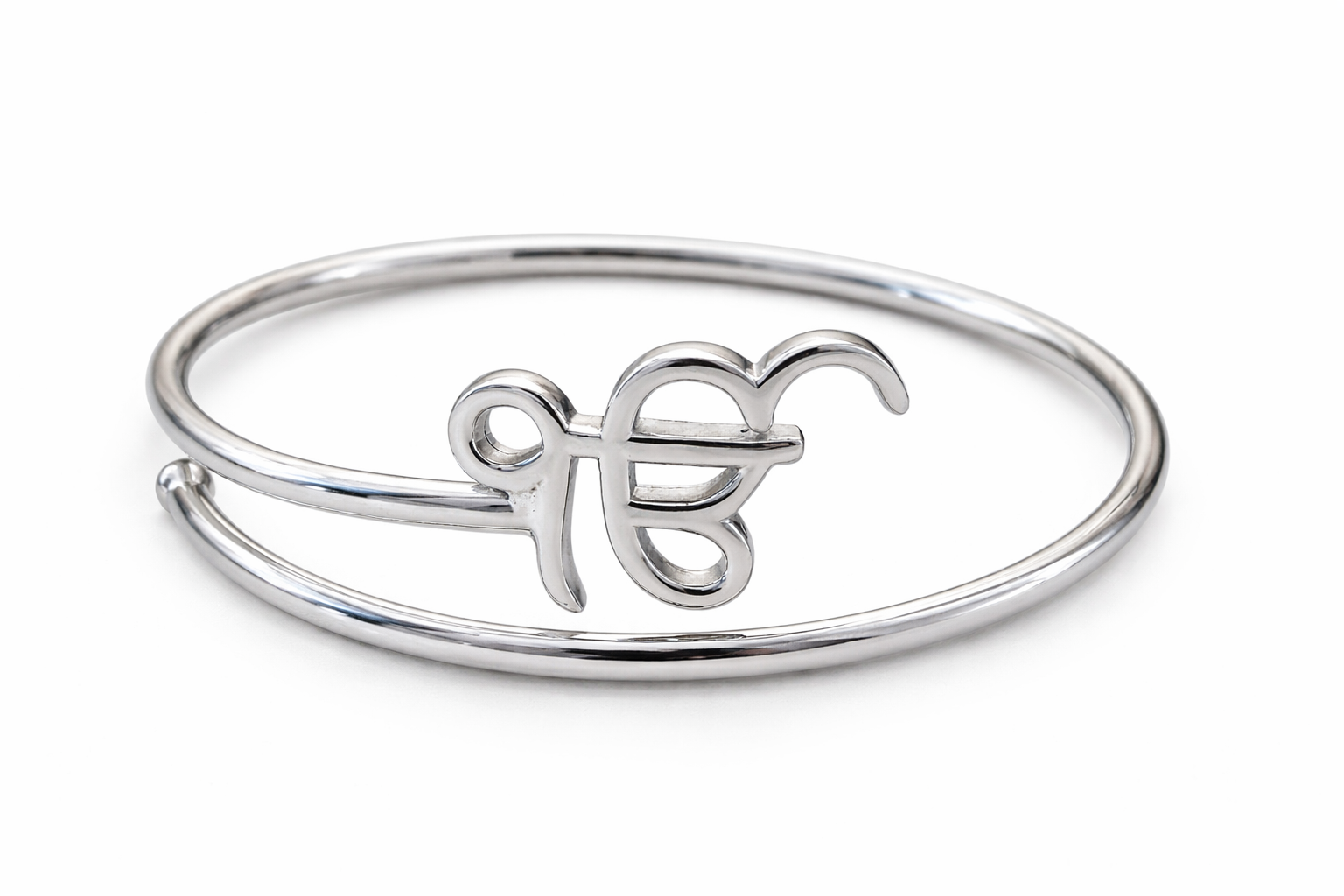 Ik Onkar Pure Silver Bangle-thumbmail-1