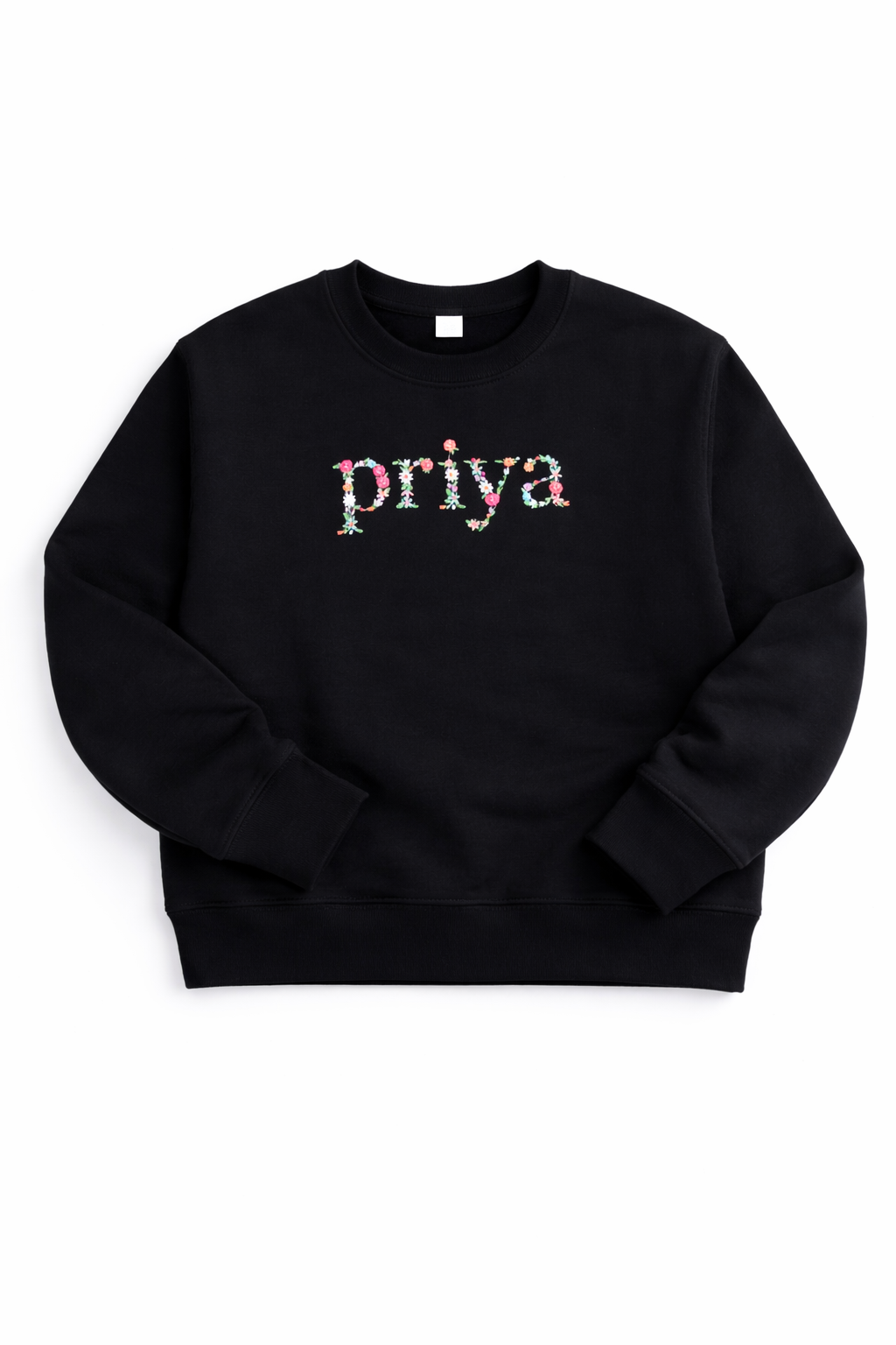 Floral Embroidered Custom Sweatshirt-thumbmail-1