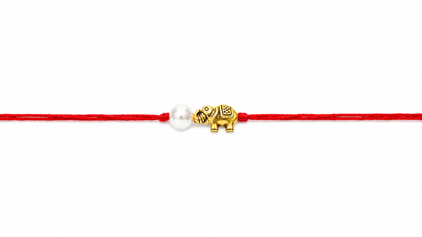 Elephant Pearl Rakhi-thumbmail-1