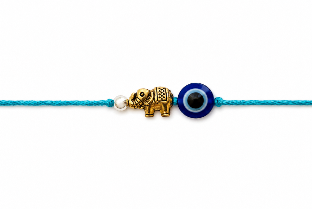 Evil Eye + Elephant Rakhi-thumbmail-1