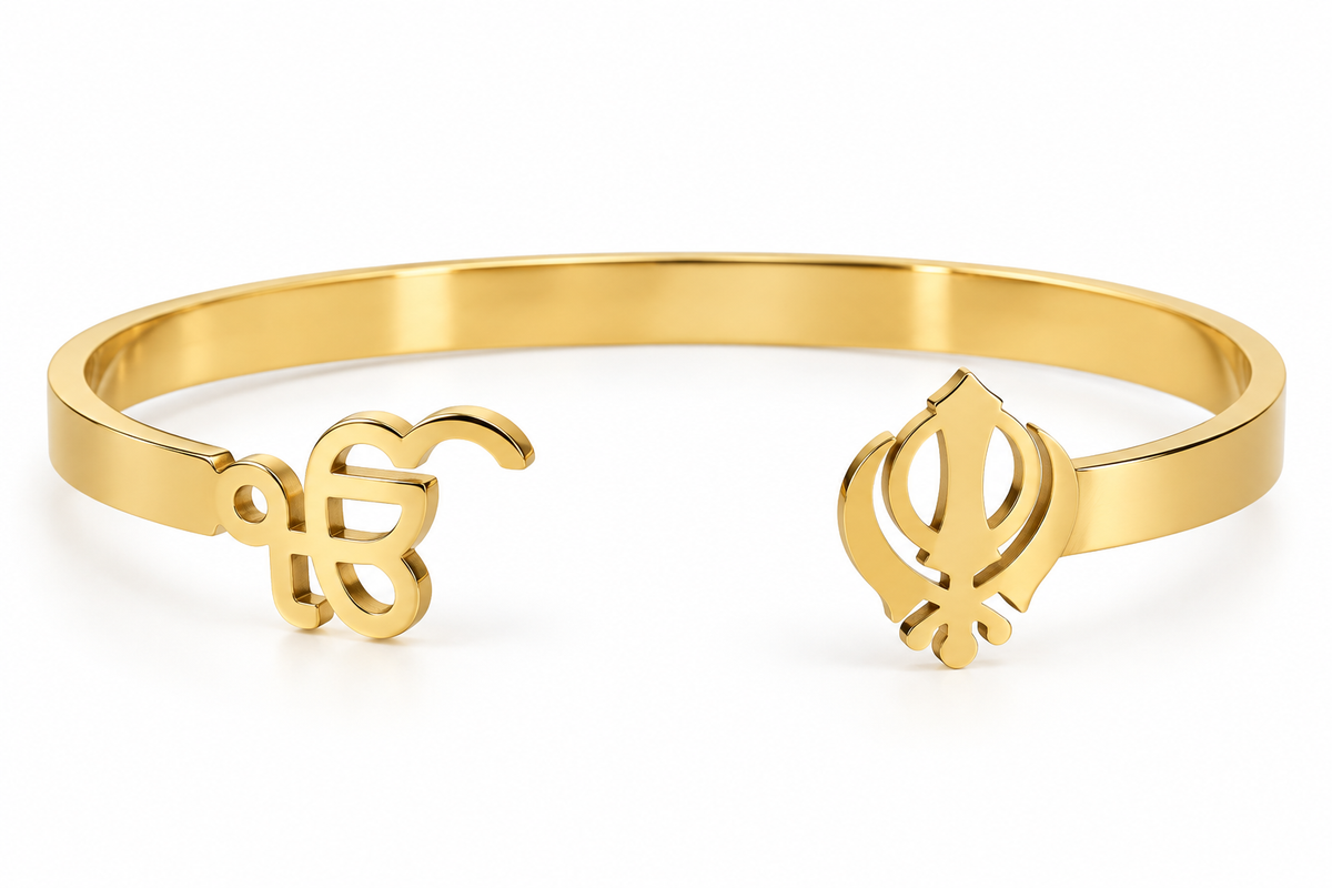 Ik Onkar and  Khanda Bangle I (Thick)