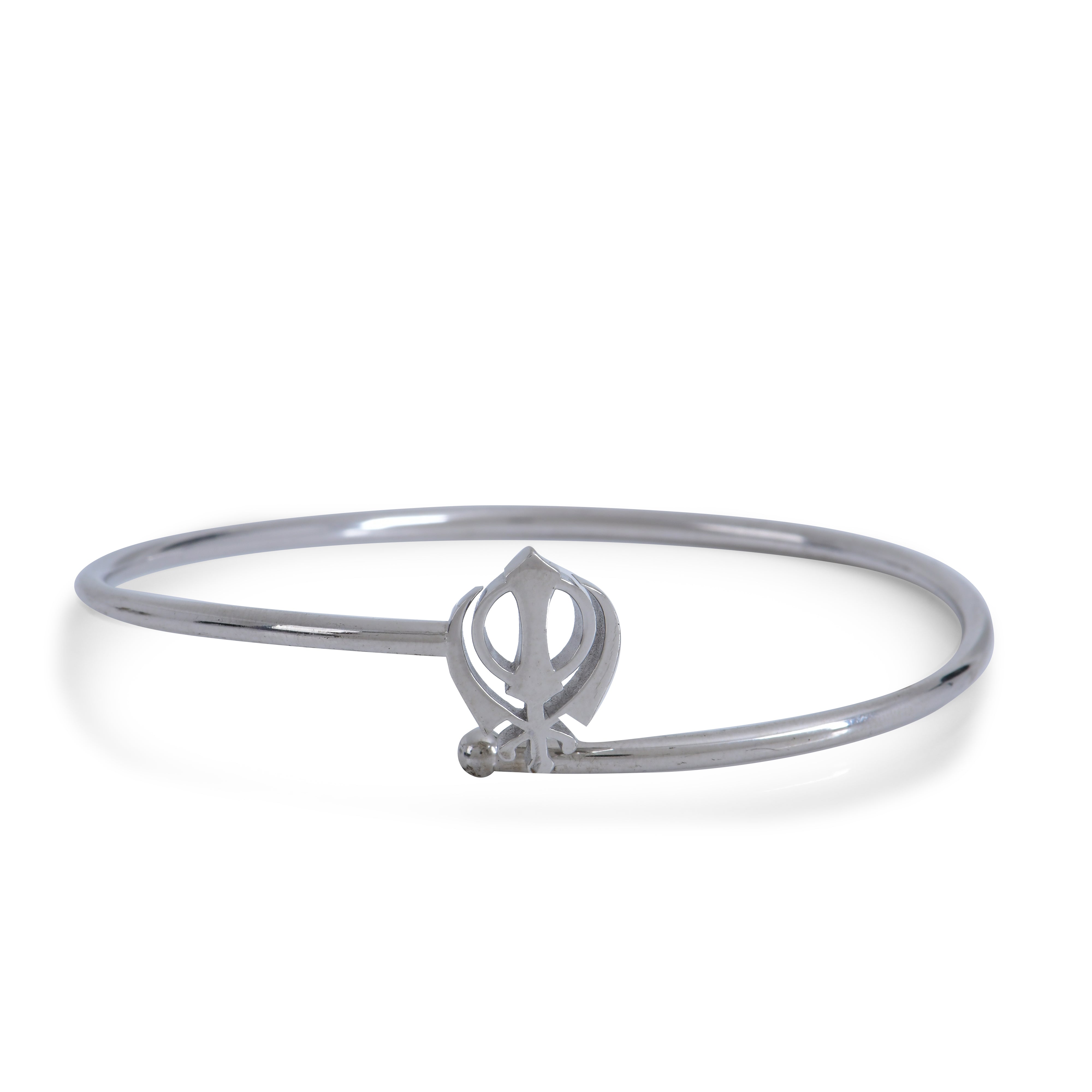 Khanda Pure Silver Bangle-thumbmail-1
