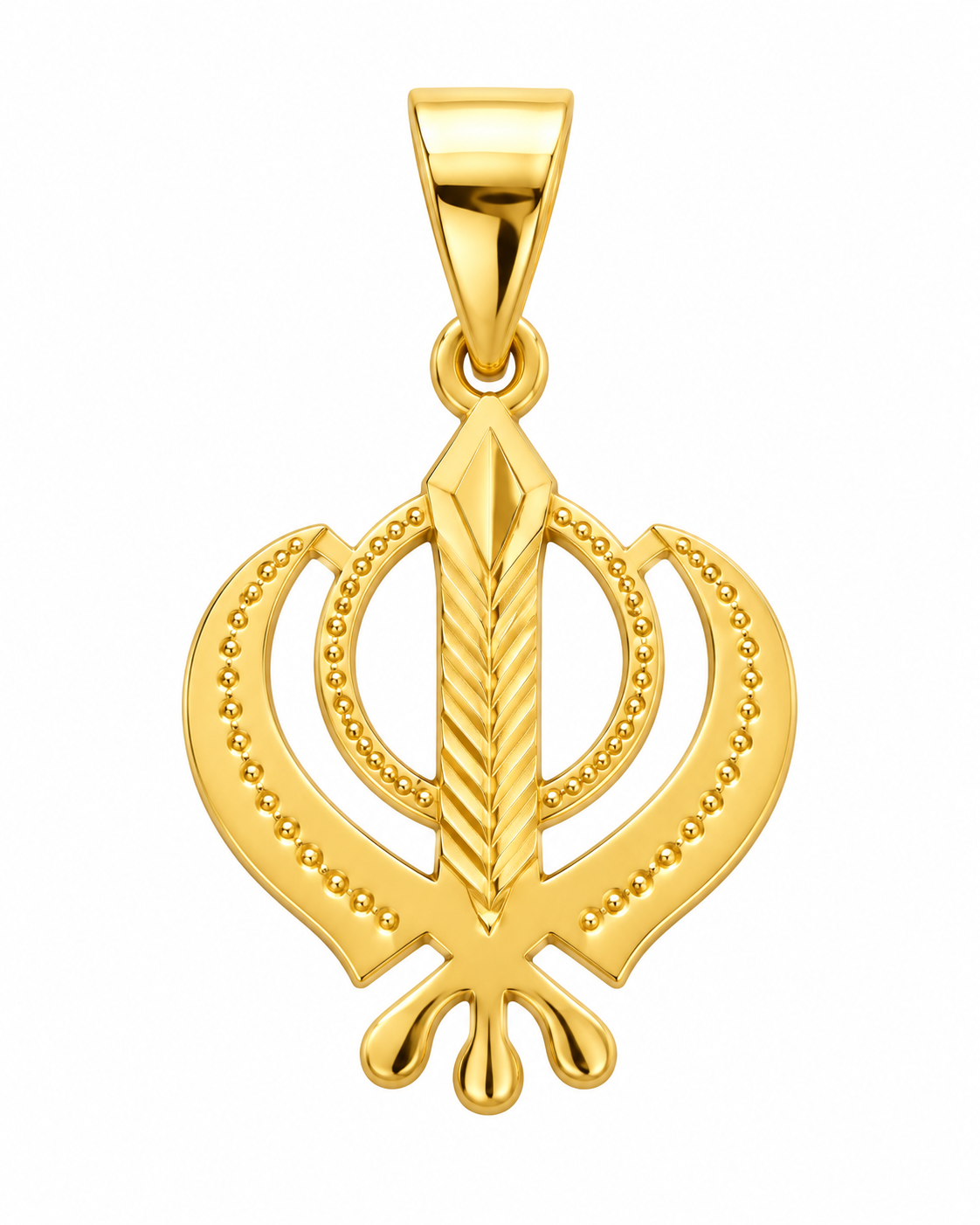 22K Gold-Plated Khanda Locket-thumbmail-1
