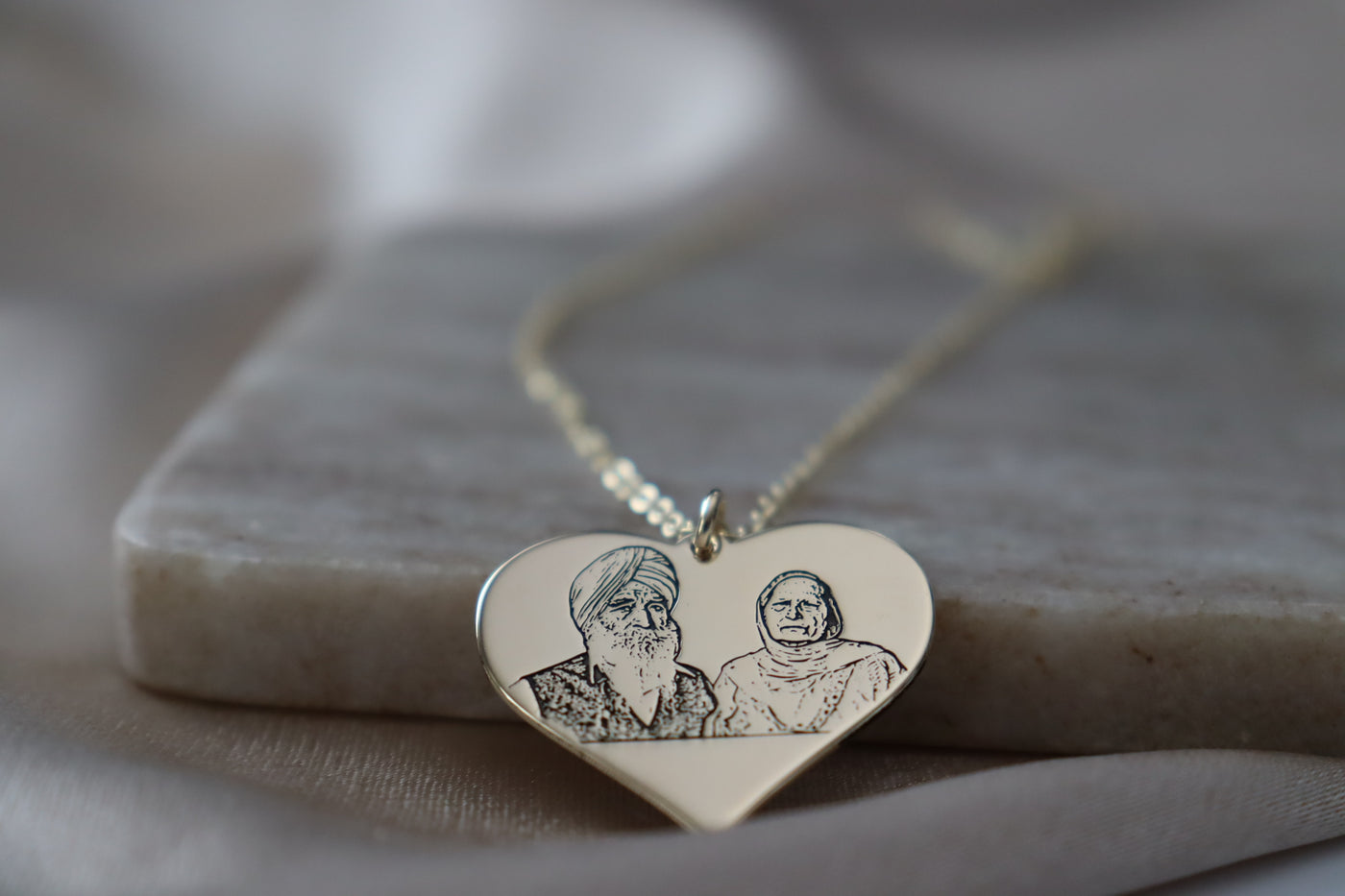 Custom Heart Photo Necklace