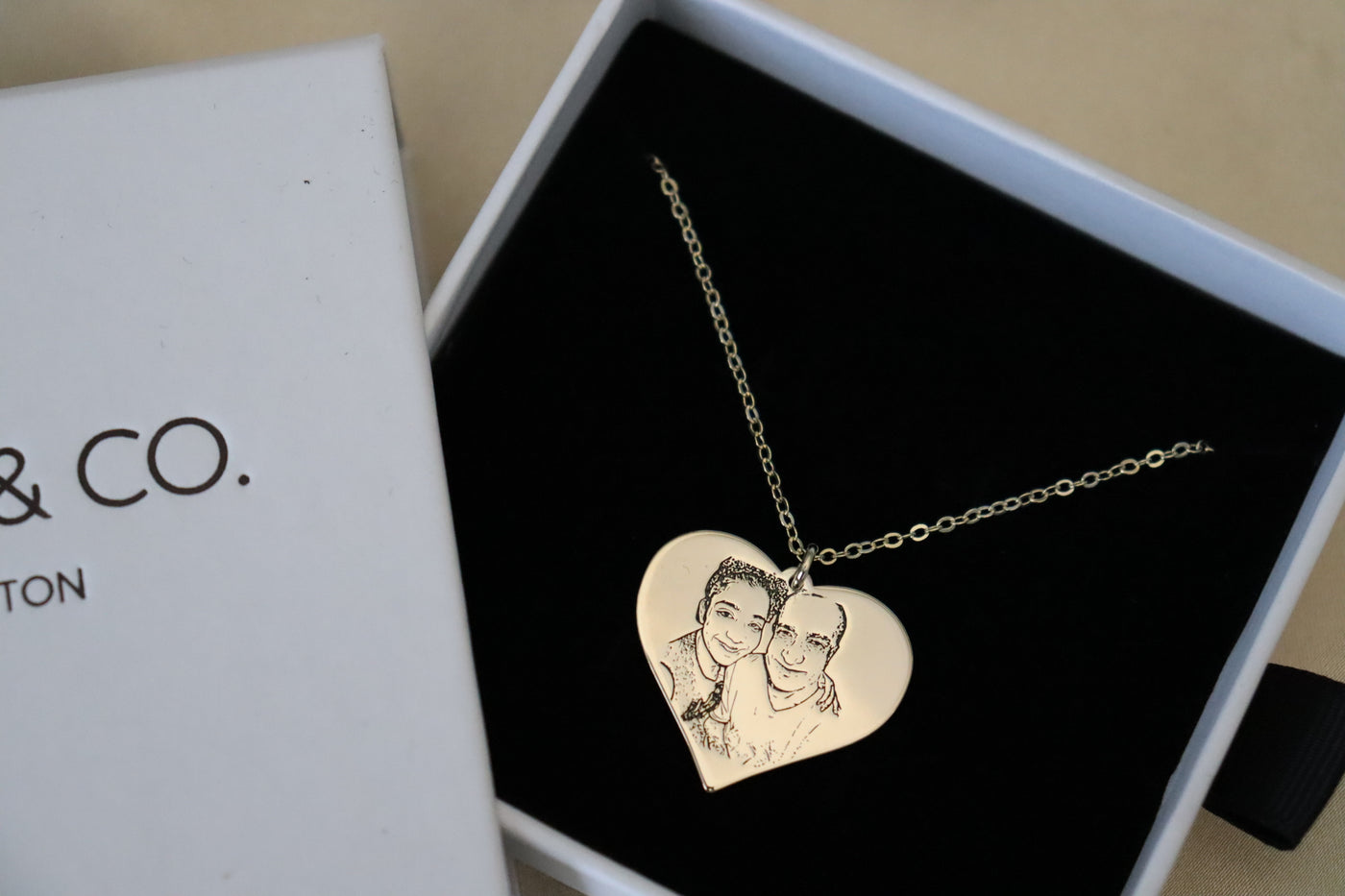 Custom Heart Photo Necklace