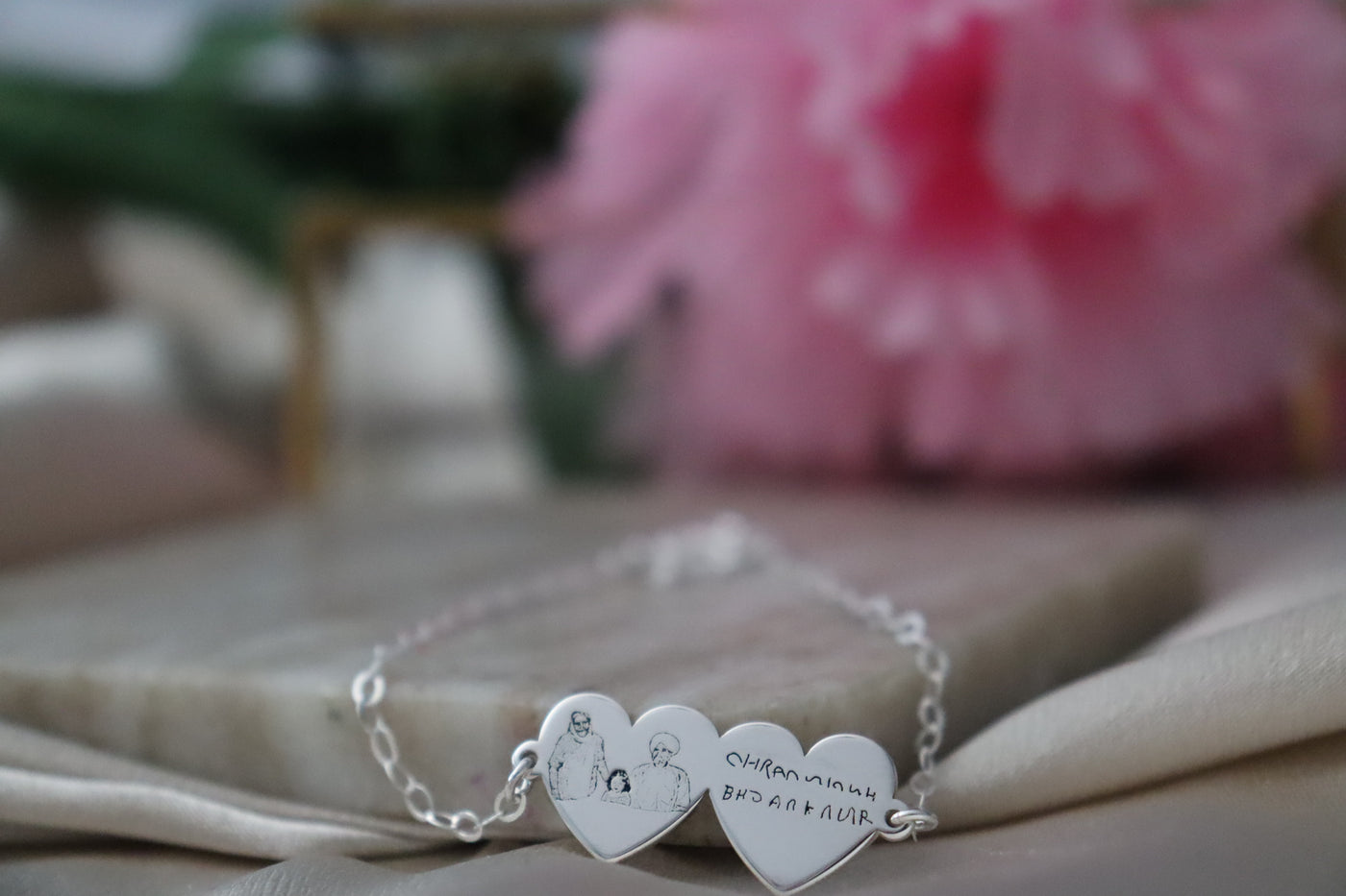 Custom Photo Heart Bracelet