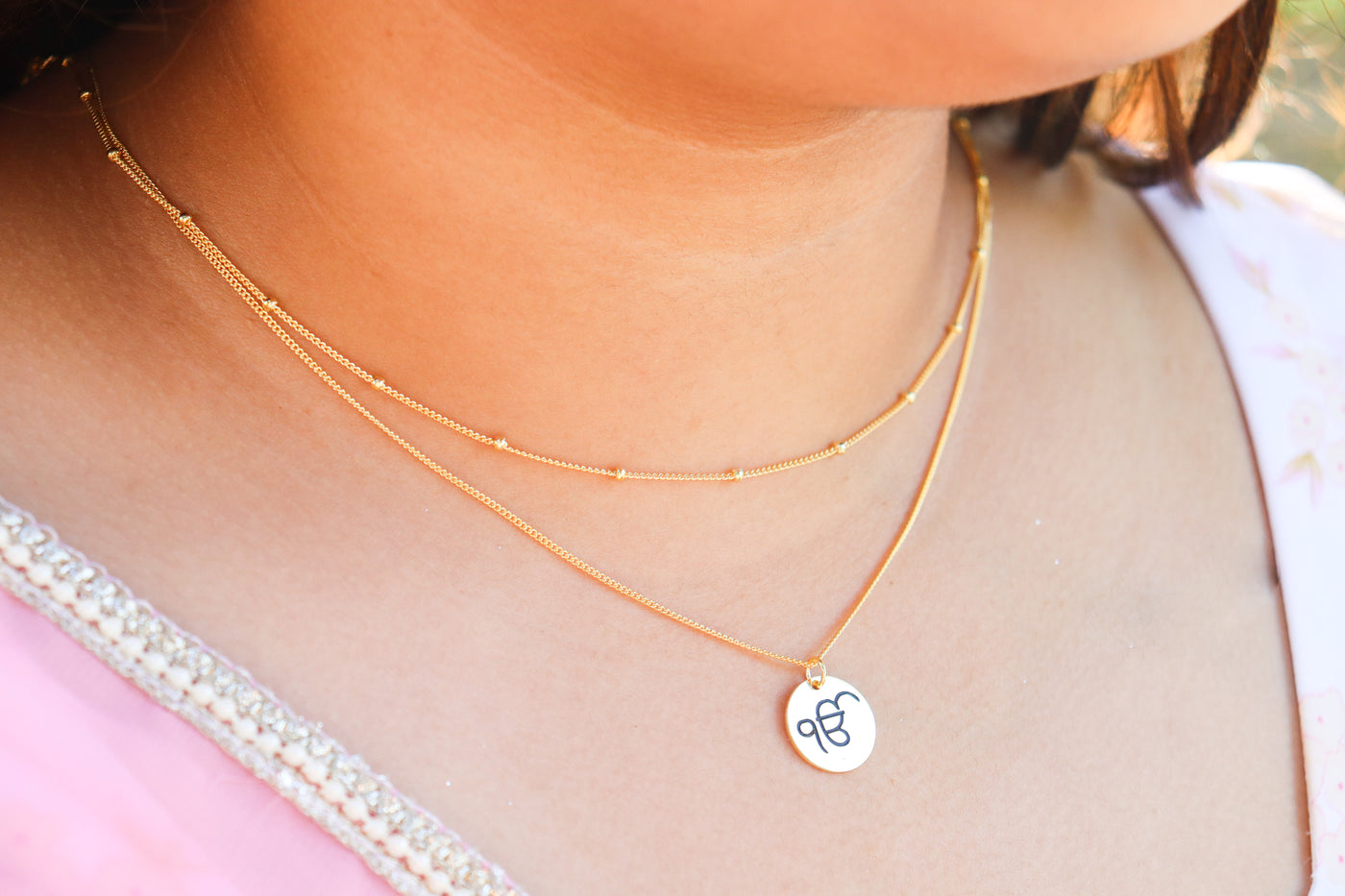 Ik Onkar Necklace Multilayer Necklace