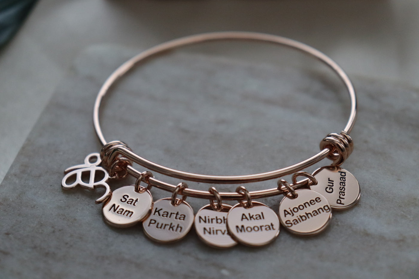 Mool Mantar Charm Bracelet - English