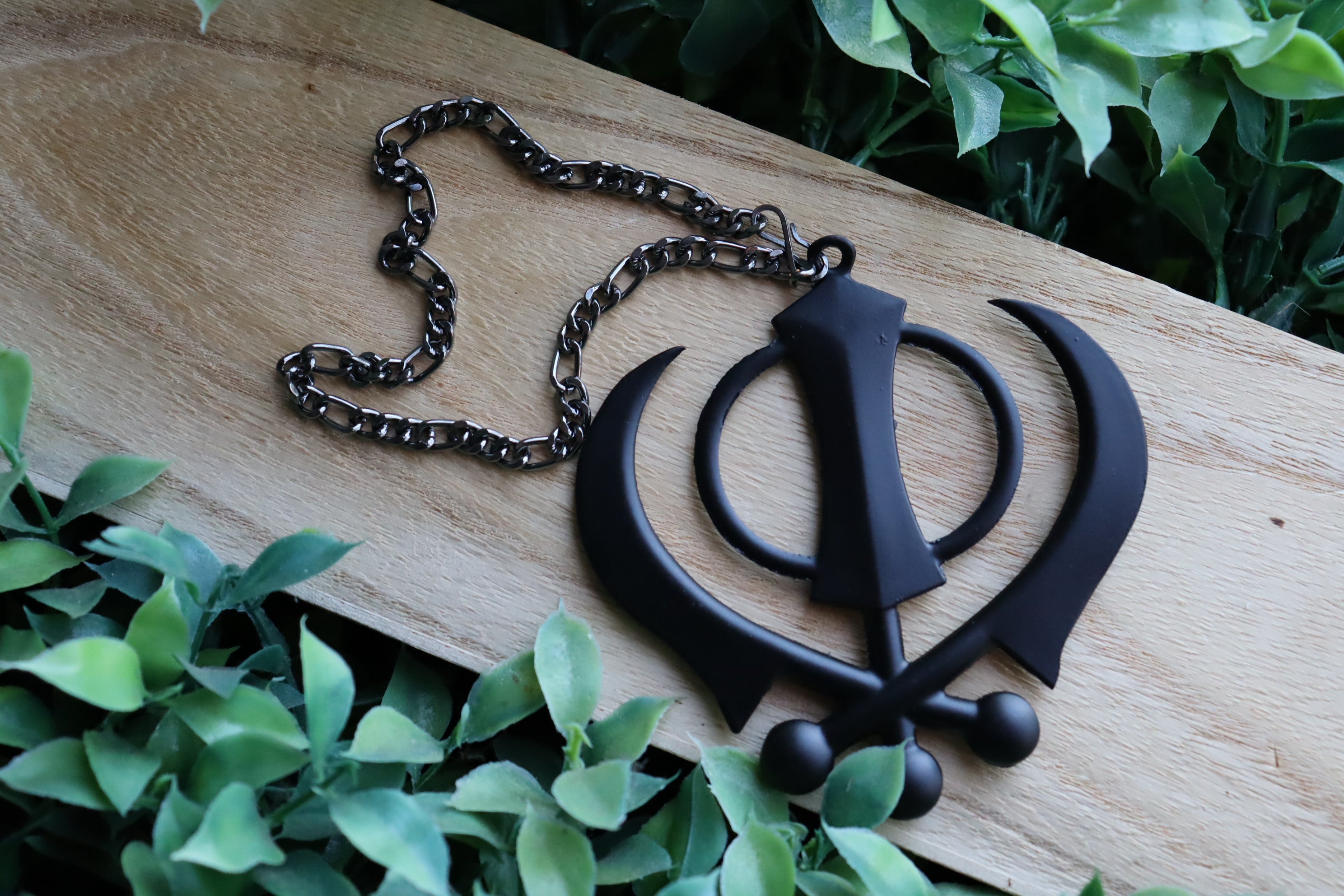 Black Khanda Car Hanging-thumbmail-1