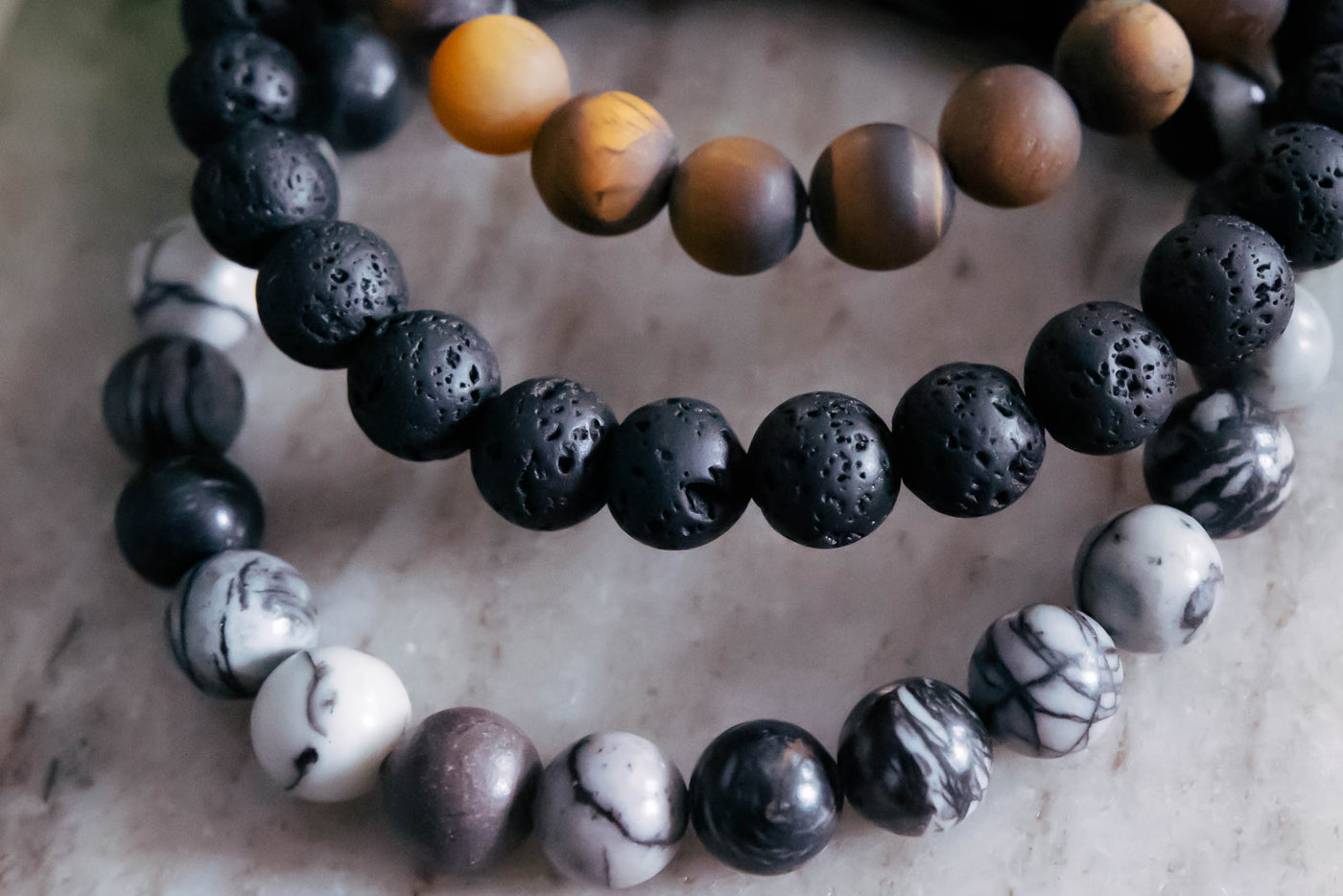 Trio Sikh Bead Bracelets