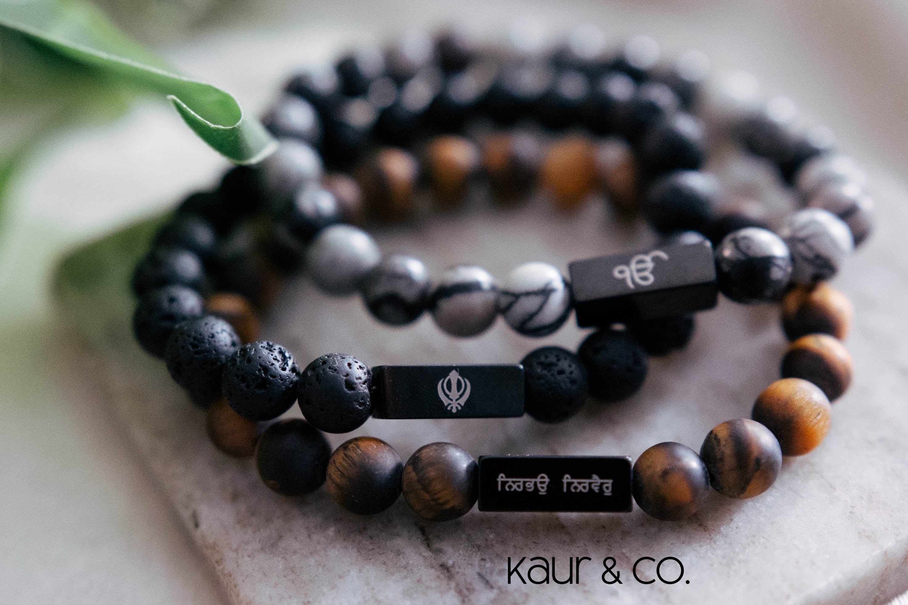 Trio Sikh Bead Bracelets
