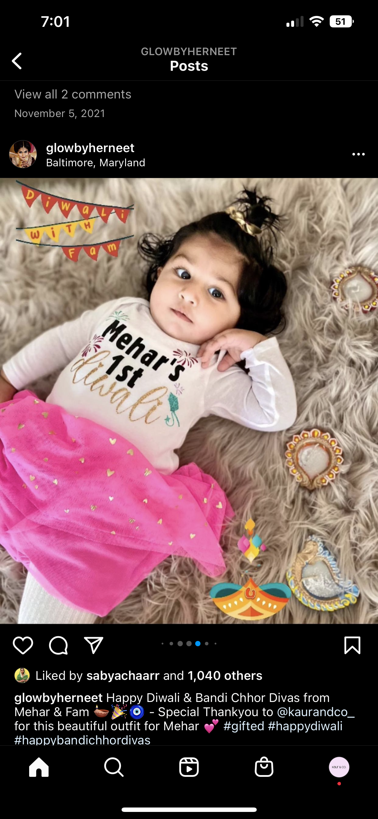 My First Diwali Onesie-thumbmail-2